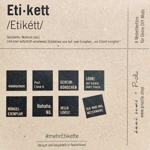 Webetiketten-Set #mehrEtikette 1. Edition by Prülla & Ännisews