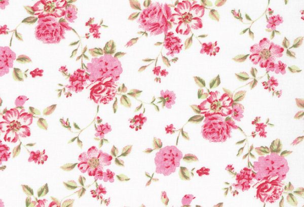 Westfalenstoff Rosenborg Stoff Baumwolle Rosen weiß rosa naehzimmer mit herz onlineshop stoffe