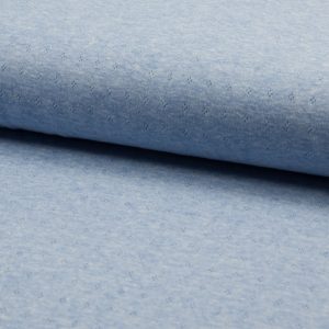 jersey cotton ajour blau meliert naehzimmer mit herz onlineshop