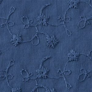 stoff baumwolle brodery flower jeansblau naehzimmer mit herz onlineshop