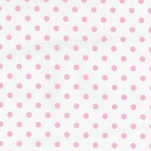 stoff baumwolle capri weiss mit grossen rosa punkten westfalenstoffe naehzimmer mit herz onlineshop