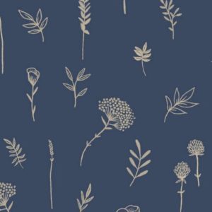 stoff french terry secret garden blue lise tailor naehzimmer mit herz onlineshop