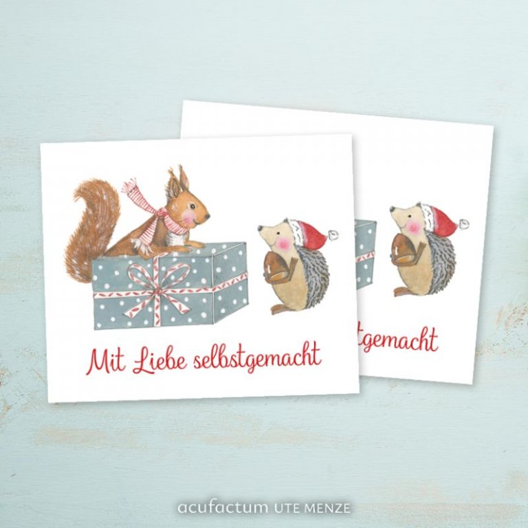 Patch Eichhörnchen und Igel Acufactum Naehzimmer mit Herz Onlineshop