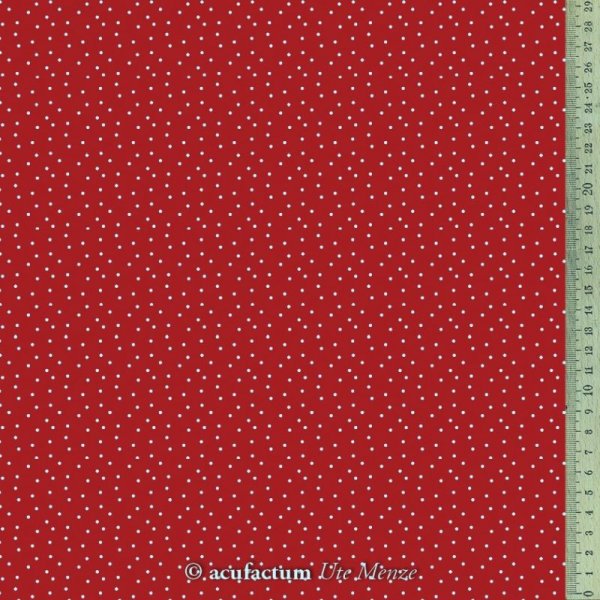 Stoff Baumwolle Tupfen rot weiss Acufactum Naehzimmer mit Herz Onlineshop