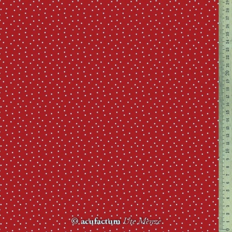 Stoff Baumwolle Tupfen rot weiss Acufactum Naehzimmer mit Herz Onlineshop