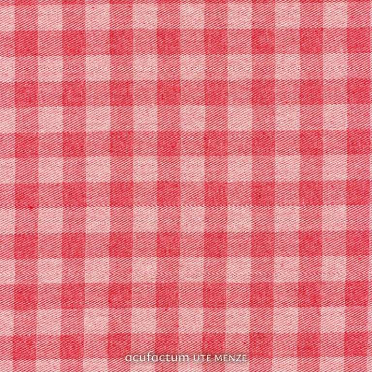 Stoff Baumwolle Webstoff Karo rot Acufactum Naehzimmer mit Herz Onlineshop
