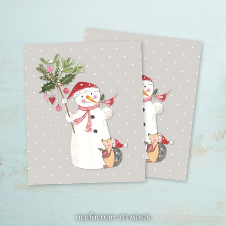 patch Schneemann und Igel Acufactum Naehzimmer mit Herz Onlineshop