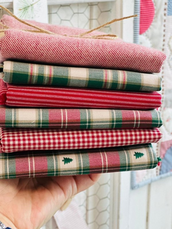 stoff bundle tannenbaum rot gruen naehzimmer mit herz onlineshop