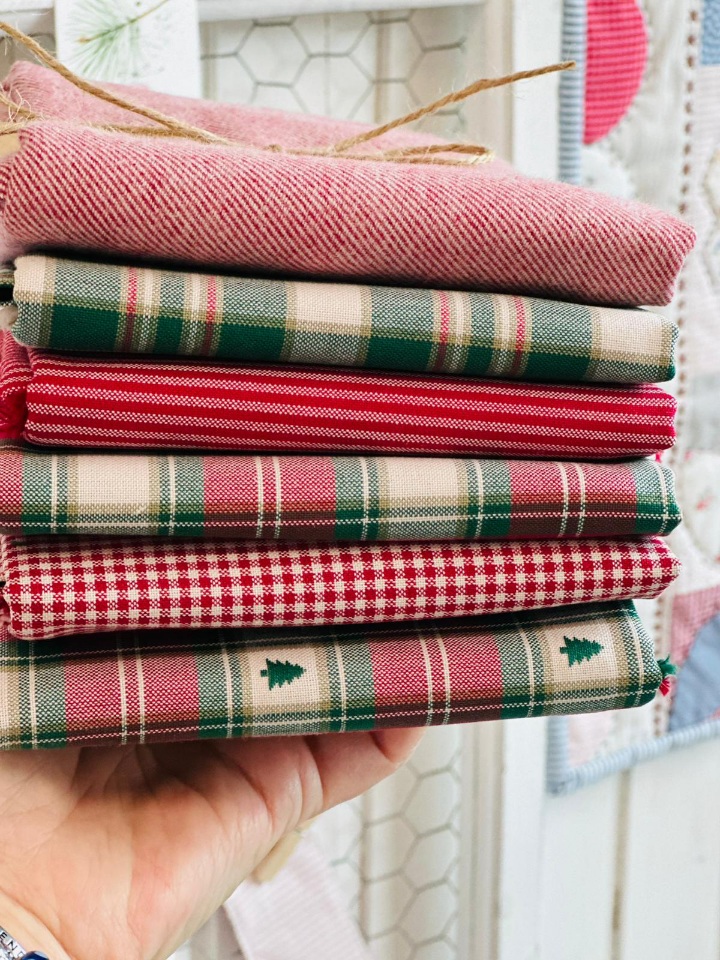 stoff bundle tannenbaum rot gruen naehzimmer mit herz onlineshop