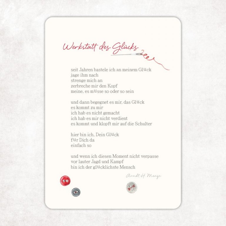 postkarte a6 werkstatt des gluecks acufactum naehzimmer mit herz onlineshop