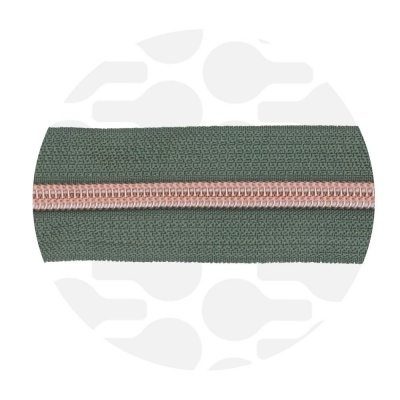 reissverschluss zipperzoo s5 salbeigruen ros&eacute;gold naehzimmer mit Herz onlineshop