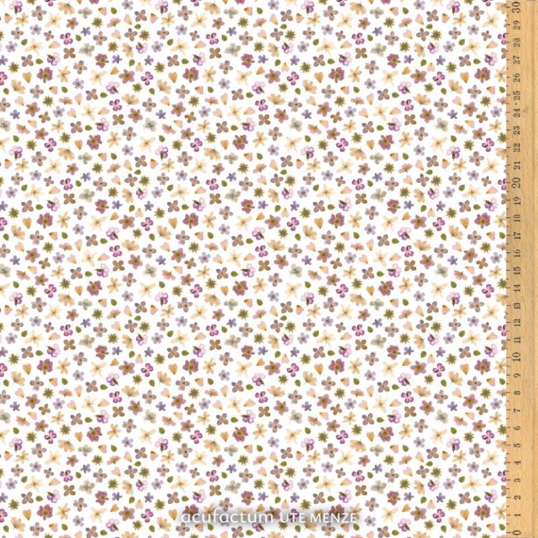 stoff baumwolle kleine bluetenromantik acufactum naehzimmer mit herz onlineshop