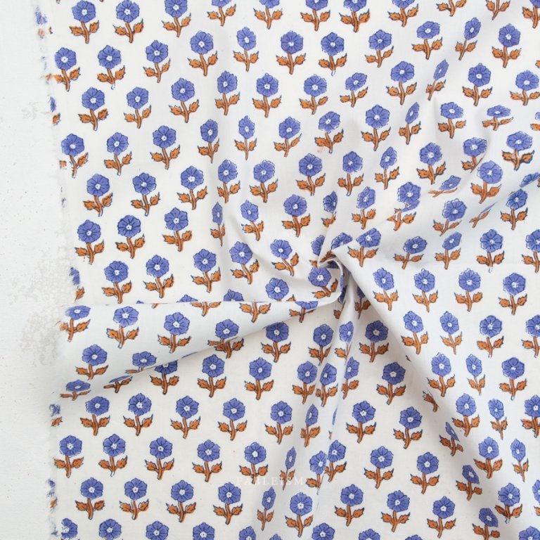 Stoff Baumwolle Indian Block Prints Cotta violett blume fableism naehzimmer mit Herz Onlineshop