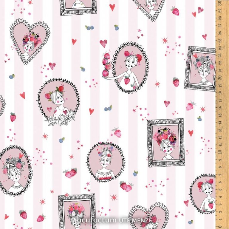 stoff baumwolle damenportrait acufactum naehzimmer mit herz onlineshop