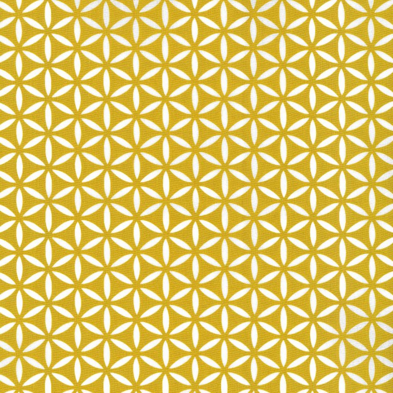 stoff baumwolle kopenhagen gelb weiss blumen westfalenstoffe naehzimmer mit herz onlineshop