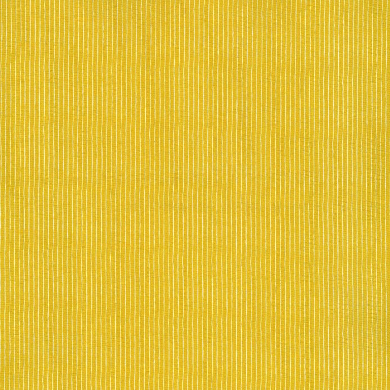 stoff baumwolle kopenhagen gelb weiss unregelm&auml;&szlig;ige streifen westfalenstoffe naehzimmer mit herz onlineshop