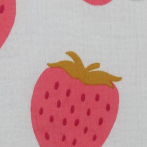 musselin double gauze erdbeeren naehzimmer mit herz onlineshop