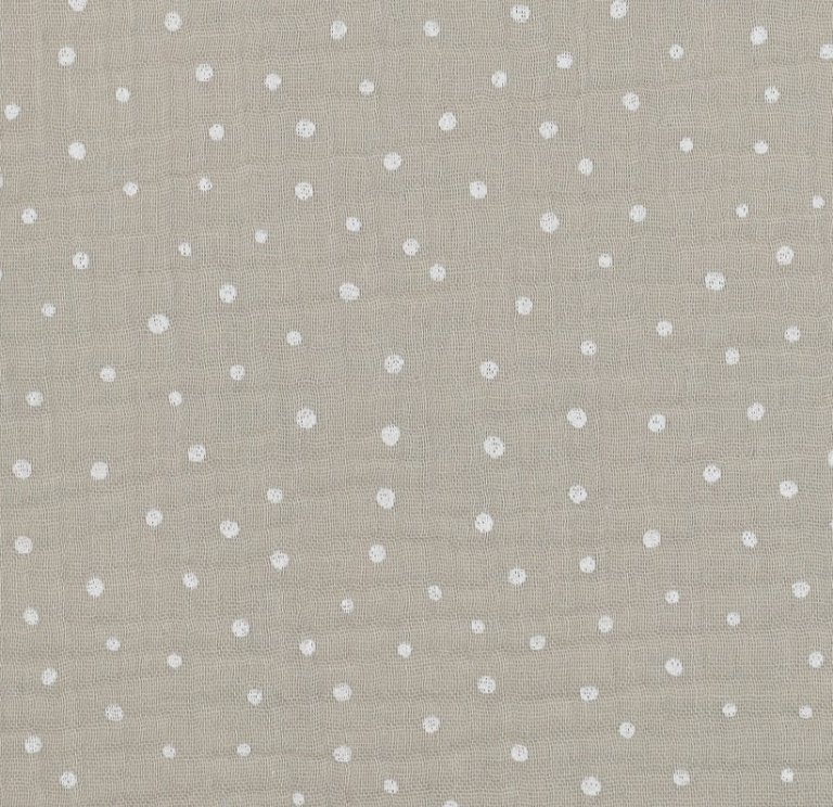 musselin double gauze helles sand kleine Punkte naehzimmer mit herz onlineshop