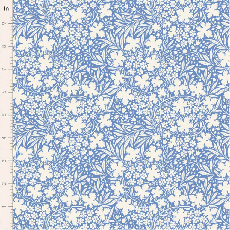 stoff baumwolle tilda something blue bushbloom blue naehzimmer mitherz onlineshop