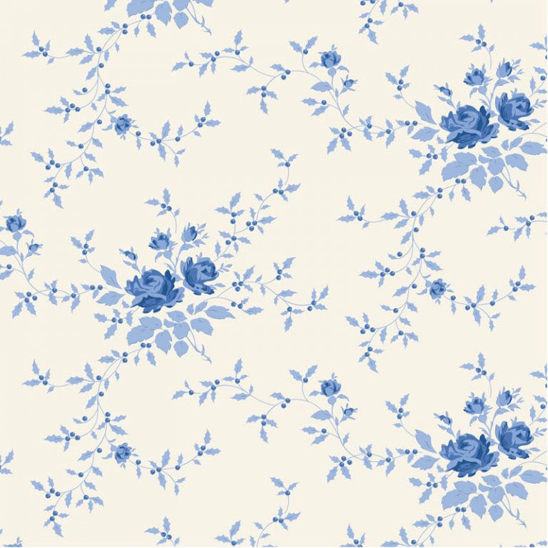 stoff baumwolle tilda something blue noel blue