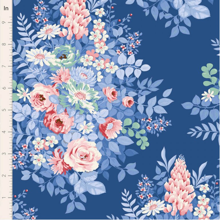 stoff baumwolle tilda something blue whimsyflower night naehzimmer mitherz onlineshop