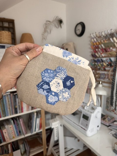 Materialset beutelchen grandmothers flower naehzimmer mit herz onlineshop
