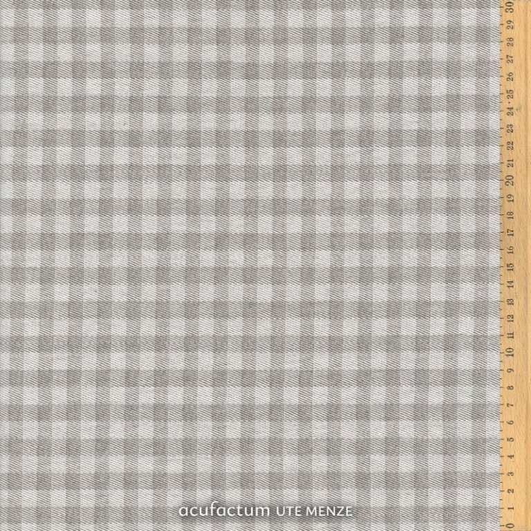 Stoff Baumwolle Webstoff Klein Karo grau Acufactum Naehzimmer mit Herz Onlineshop