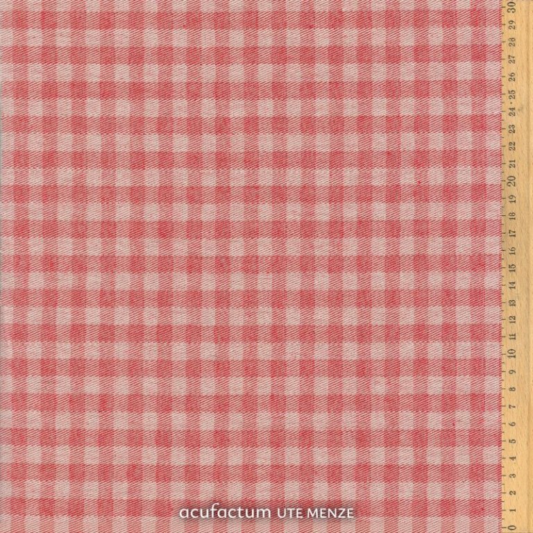 Stoff Baumwolle Webstoff Klein Karo rot Acufactum Naehzimmer mit Herz Onlineshop