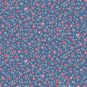 Stoff Baumwolle Mae Blue Naehzimmer mit Herz Onlineshop