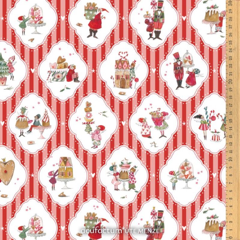 stoff baumwolle suesse weihnacht acufactum naehzimmer mit Herz onlineshop